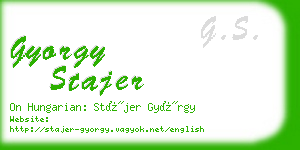 gyorgy stajer business card